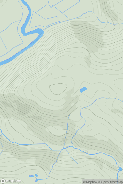 Thumbnail image for Pen y Foel [Barmouth to Betws-y-Coed and Bala] showing contour plot for surrounding peak